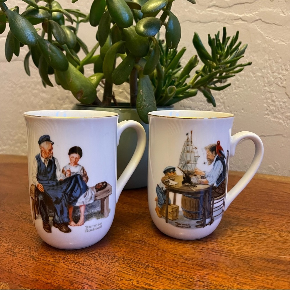 Norman Rockwell Museal Bundle in the set of 2 Coffee/ Tea Cups